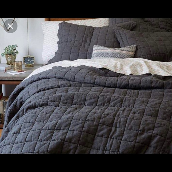 West Elm Bedding West Elm Queen Linen Quilt Shams Poshmark